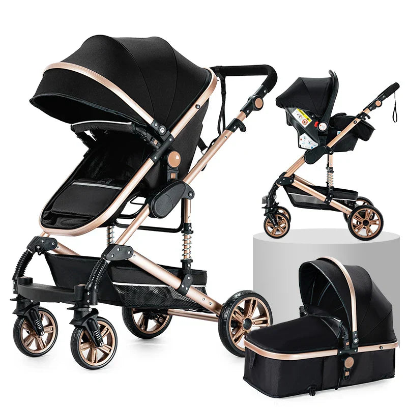 Poussette 3 en 1 Pliable